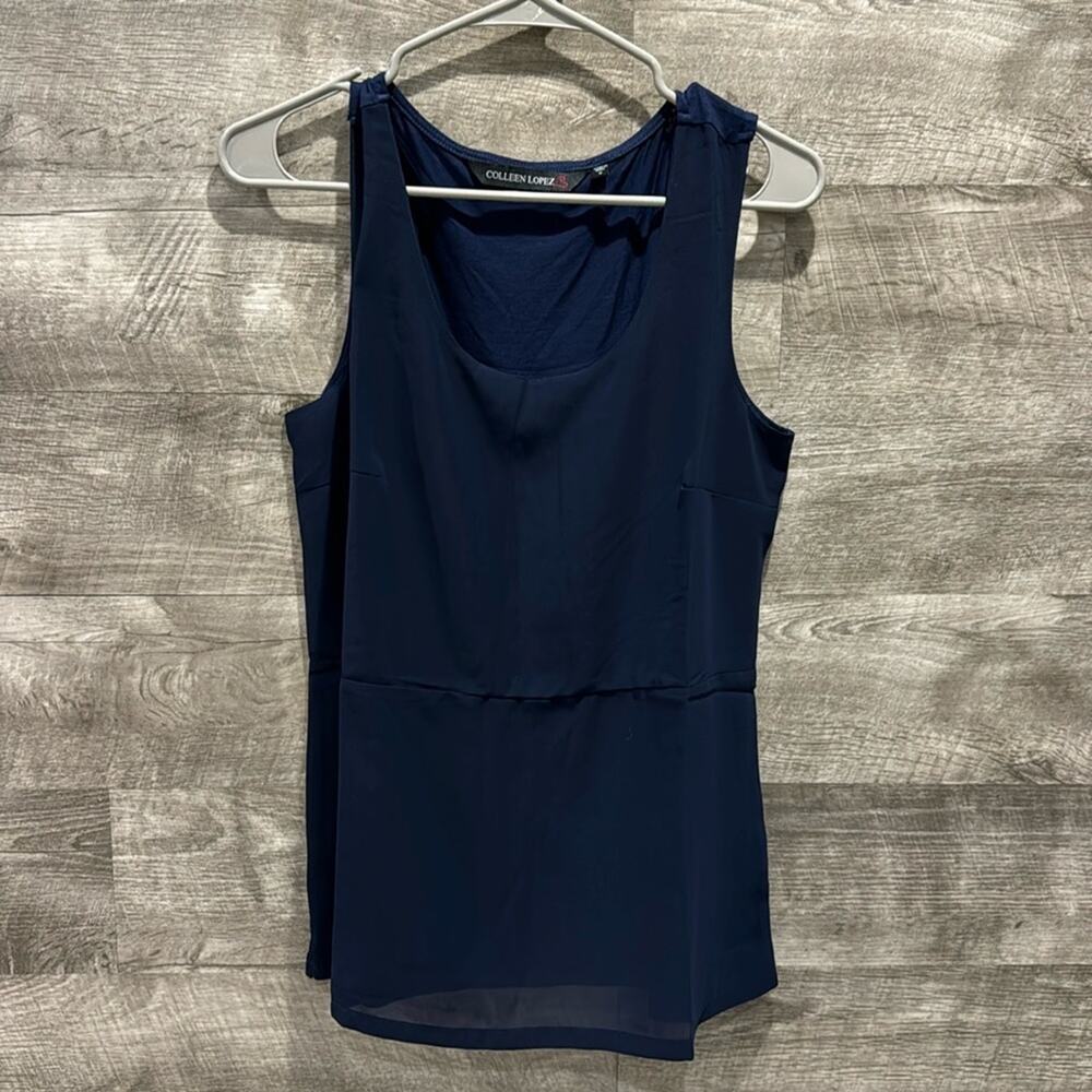 Colleen Lopez NWOT Navy Sleeveless Top, soft and comfy.